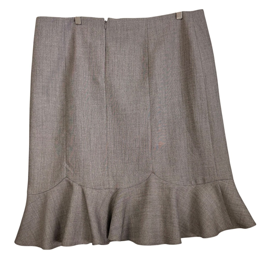 Isabella Suits Grey Trumpet Ruffle Hem Midi Skirt Size 18 Office Professional